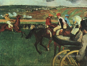  cour - Aux courses Edgar Degas